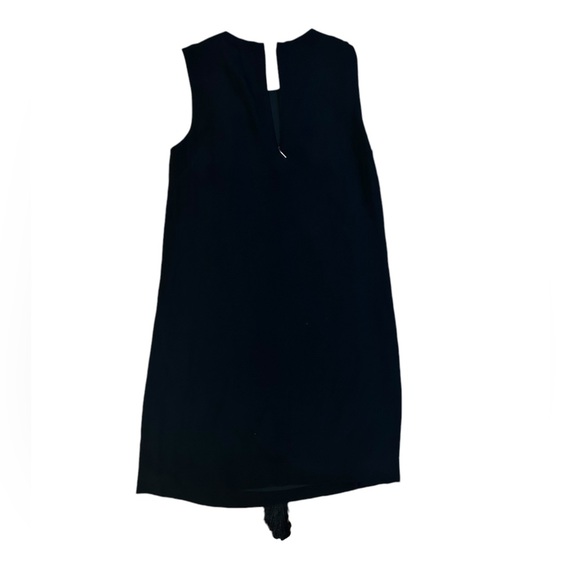 Rebecca Taylor Sleeveless Fringe Trim Shift Dress Black Size 0 - Picture 8 of 12